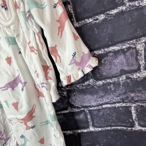 Carter’s Just One You Toddler Girl 18 Month Deer Reindeer Trees Pajamas - Picture 12 of 12